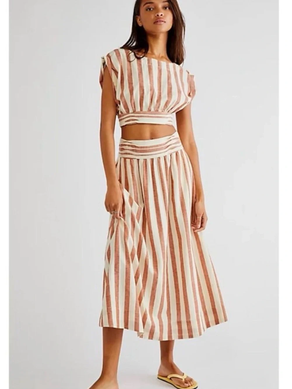 Free People Whatta Sight Two Piece Skirt Set Size M - Picture 1 of 6